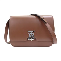 棕色 牛皮 TB 肩背包【BURBERRY 巴寶莉】 8010337