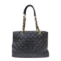 黑色 菱格紋 荔枝牛皮GST 肩背包 金釦 (無卡)【CHANEL 香奈兒】 A50995