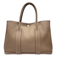 大象灰 Negonda 牛皮 Garden Party 36 手提包 C刻 銀和 【HERMES 愛馬仕】 H051568CK