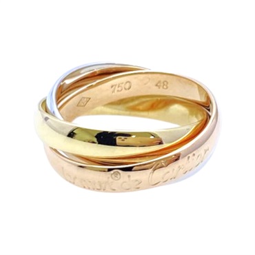 18K 三色三金 Trinity 三環戒指【Cartier 卡地亞】