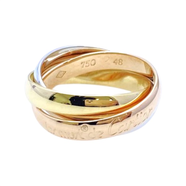 18K 三色三金 Trinity 三環戒指【Cartier 卡地亞】