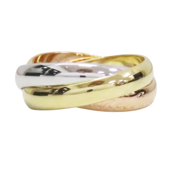 18K 三色三金 Trinity 三環戒指 #49【Cartier 卡地亞】