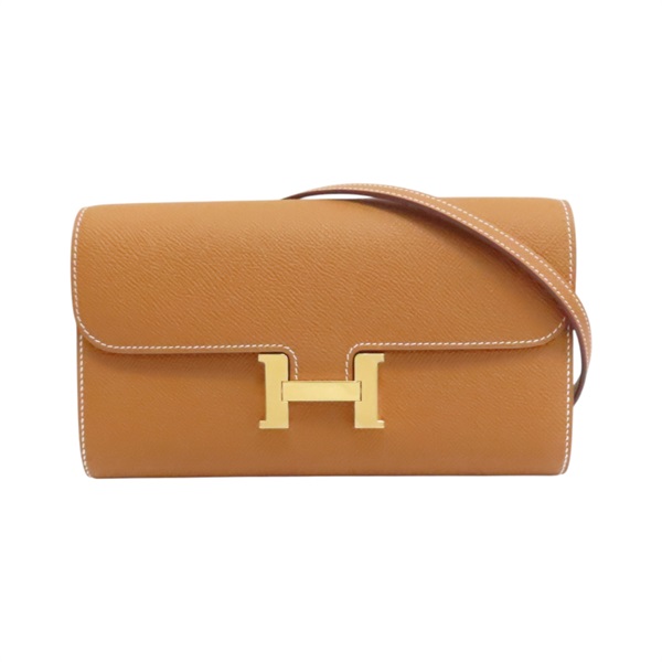金棕色 Epsom牛皮 Constance To Go Wallet 肩背包 Y刻 金釦【HERMES 愛馬仕】 H080126CC37