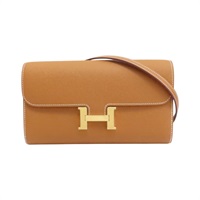 金棕色 Epsom牛皮 Constance To Go Wallet 肩背包 Y刻 金釦【HERMES 愛馬仕】 H080126CC37