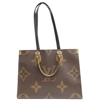 深淺棕色 原花帆布 OnTheGo MM 兩用包【LOUIS VUITTON LV 路易威登】 M45321