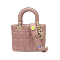 粉色 籐格紋羊皮 Lady Dior My ABCDior 小型包 两用包【Dior 迪奧 】 M0538ONGE