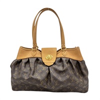 棕色 原花帆布 Boetie MM 肩背包【LOUIS VUITTON LV 路易威登】 M45714