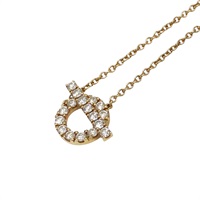 18K玫瑰金 全鑽 Finesse 項鍊【HERMES 愛馬仕】 H219315B