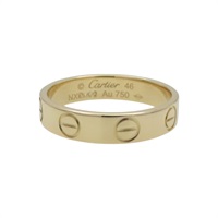 18K白金 Mini Love 戒指 #46【Cartier 卡地亞】 B4085046