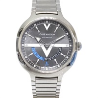 灰色錶盤 不鏽鋼 Voyager GMT 腕錶【LOUIS VUITTON LV 路易威登】 Q7D30
