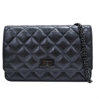 黑色 羊皮 So Black 2.55 Woc 肩背包【CHANEL 香奈兒】 A70328