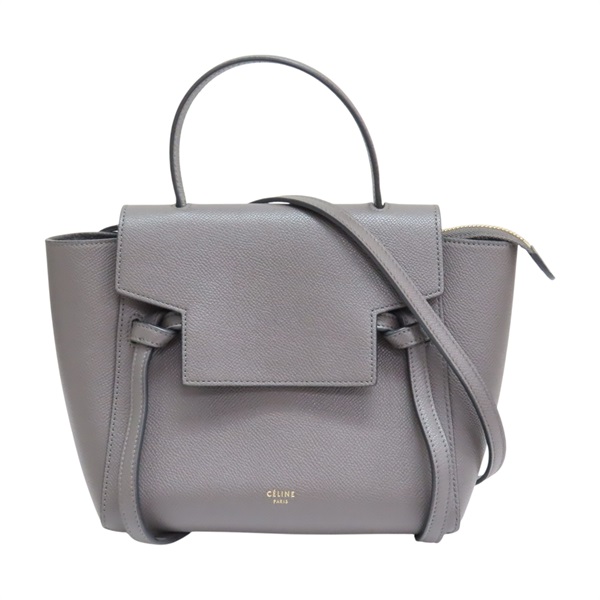 灰色 牛皮 Nano Belt Bag 肩背包 185003ZVA【CELINE 賽琳】 185003ZVA