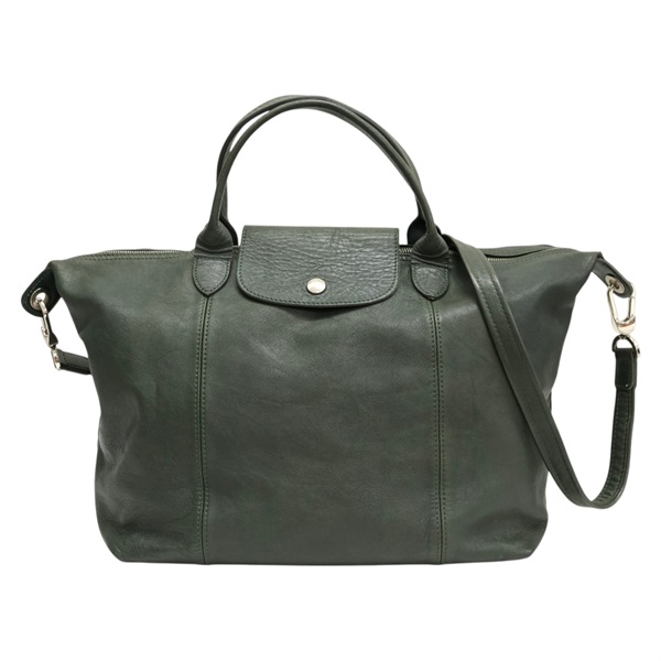 綠色 牛皮 Le Pliage 兩用包【Longchamp 瓏驤】 1515737749
