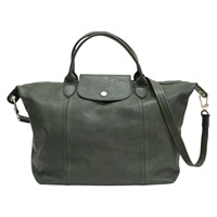 綠色 牛皮 Le Pliage 兩用包【Longchamp 瓏驤】 1515737749
