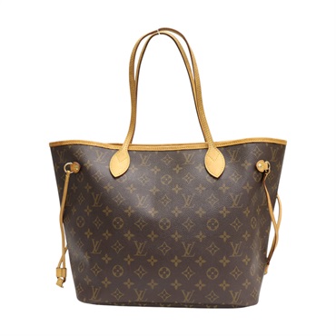 棕色 原花帆布 NeverFull MM 肩背包【LOUIS VUITTON LV 路易威登】 M40156