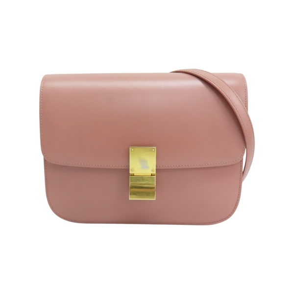 粉色 牛皮 Classic Box 肩背包【CELINE 賽琳】