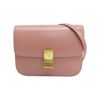 粉色 牛皮 Classic Box 肩背包【CELINE 賽琳】