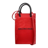 紅色 漆皮 Shopping Phone Holder 手機包 肩背包【Balenciaga 巴黎世家】 593826