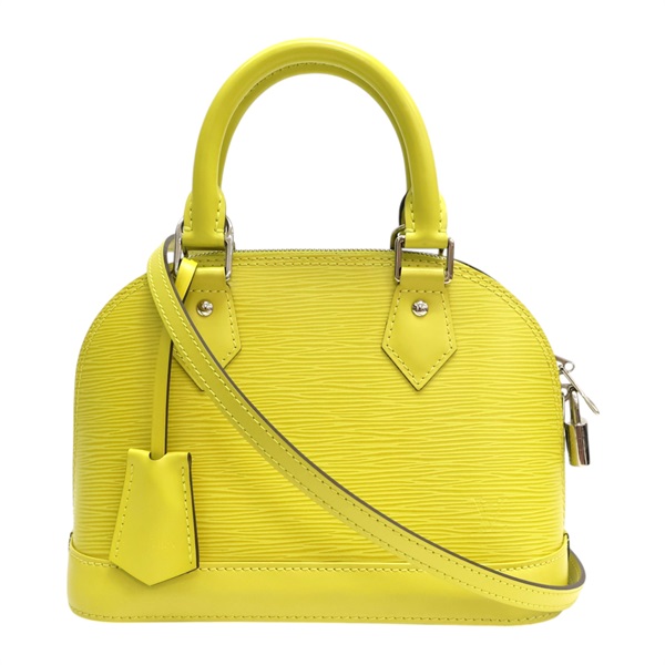 黃色 EPI 水波紋牛皮 Alma BB 兩用包【LOUIS VUITTON LV 路易威登】 M40981
