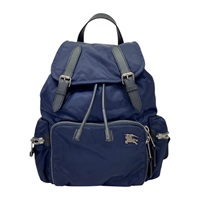 深藍色 尼龍 後背包【BURBERRY 巴寶莉】 8006723