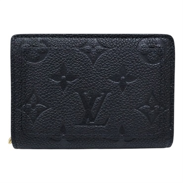 黑色 原花 牛皮壓紋 Clea 扣式短夾【LOUIS VUITTON LV 路易威登】 M80151