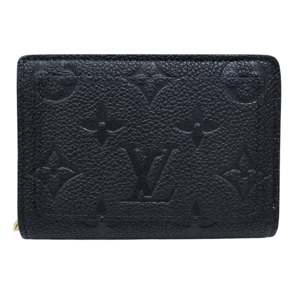 黑色 原花 牛皮壓紋 Clea 扣式短夾【LOUIS VUITTON LV 路易威登】 M80151
