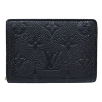 黑色 原花 牛皮壓紋 Clea 扣式短夾【LOUIS VUITTON LV 路易威登】 M80151