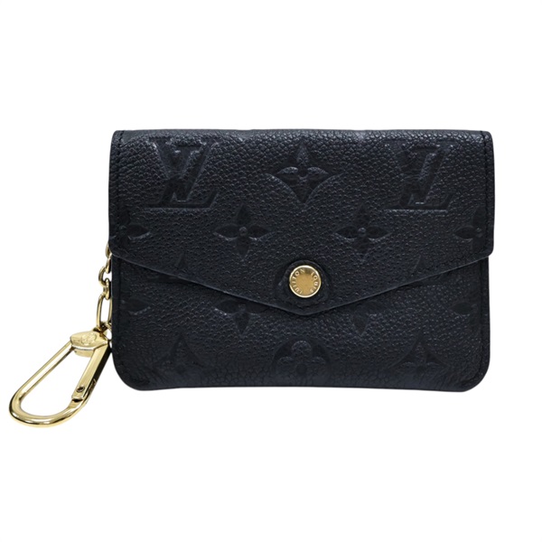 黑色 原花 牛皮壓紋 扣式 短夾【LOUIS VUITTON LV 路易威登】 M60633