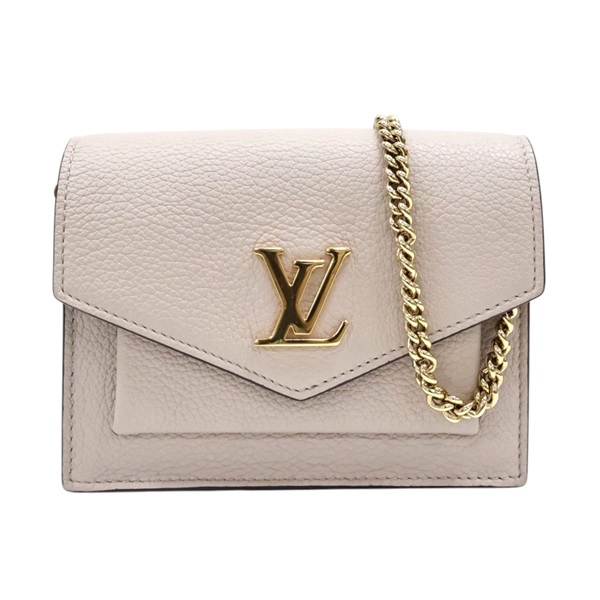 灰褐色 牛皮 Pochette MyLockMe MINI 肩背包【LOUIS VUITTON LV 路易威登】 M69204