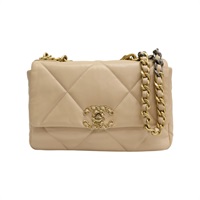 淺褐色 菱格紋 羊皮 19 bag 肩背包 AS1160【CHANEL 香奈兒】 AS1160