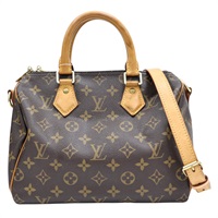 棕色 原花帆布 Speedy Bandouliere 25 兩用包【LOUIS VUITTON LV 路易威登】 M46977