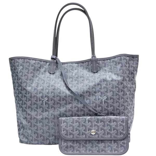 灰色 Goyardine帆布 Saint Louis PM 肩背包【GOYARD 高雅德】