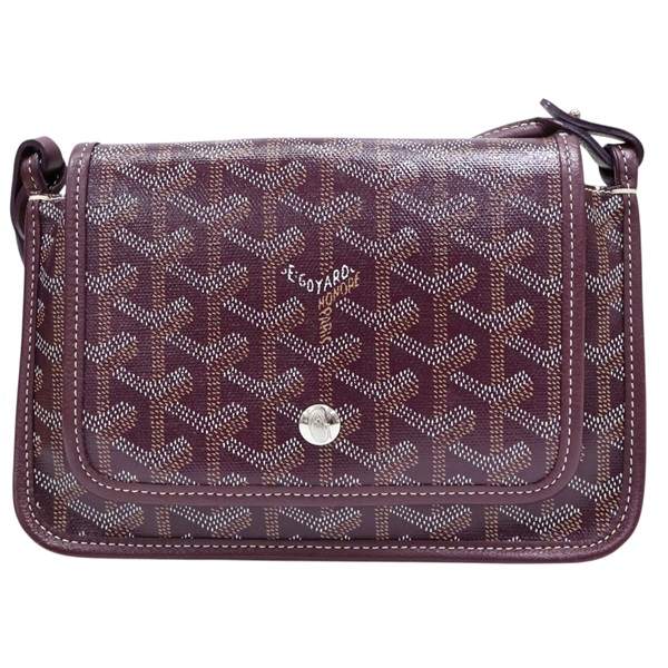 紅色 PVC帆布 翻蓋釦式 Plumet 肩背包【GOYARD 高雅德】