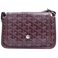 紅色 PVC帆布 翻蓋釦式 Plumet 肩背包【GOYARD 高雅德】