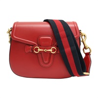 紅色 牛皮 馬銜扣 肩背包 380573【GUCCI 古馳】 380573