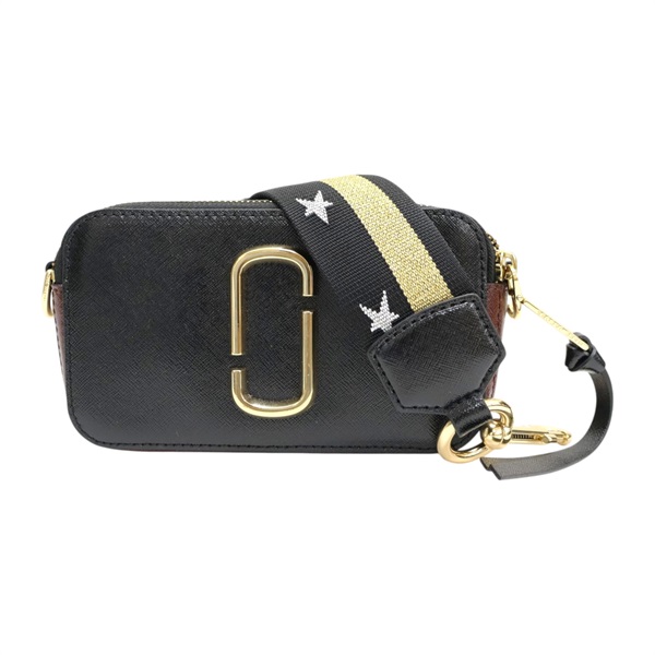 黑/酒紅色 牛皮  The Snapshot 相機包 肩背包 M0014146【MARC JACOBS 馬克·雅各布斯】 M0014146