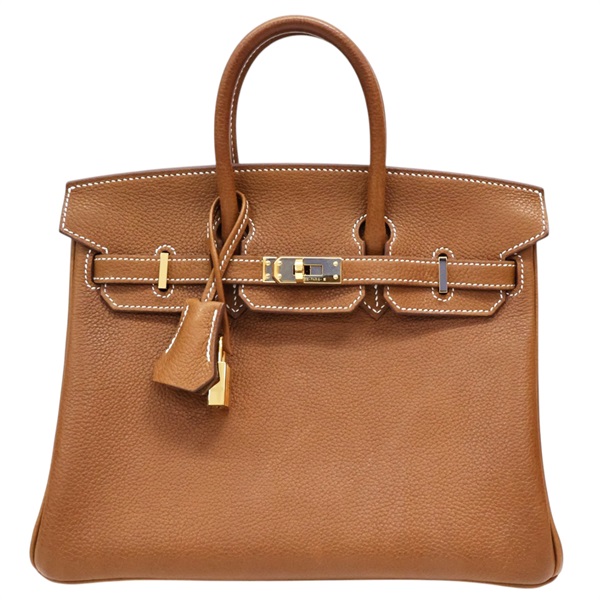 金棕色 Veau Barenia Faubourg牛皮 Birkin 25 柏金包 手提包 K刻 金扣【HERMES 愛馬仕】 H077821CC