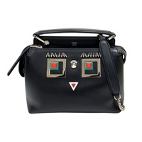 黑色 牛皮 Dot Com Click Faces 兩用包【FENDI 芬迪】 8BN299