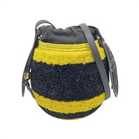 黃/黑色 拉菲草 Raffia Bee Busket 肩背包【LOEWE 羅威】
