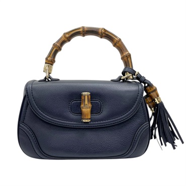 藍色 calf 牛皮 New Bamboo 兩用包【GUCCI 古馳】 254884