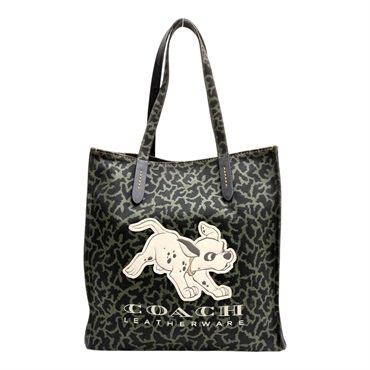 綠色 帆布 101忠狗 托特包 肩背包 Disney聯名【COACH 寇馳】 69177