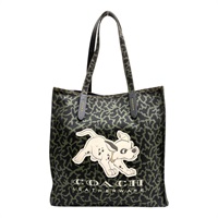 綠色 帆布 101忠狗 托特包 肩背包 Disney聯名【COACH 寇馳】 69177