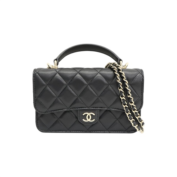黑色羊皮 Top handle WOC 鍊帶 肩背包 AP3226【CHANEL 香奈兒】 AP3226