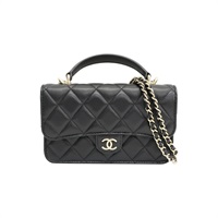 黑色羊皮 Top handle WOC 鍊帶 肩背包 AP3226【CHANEL 香奈兒】 AP3226