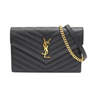 黑色 牛皮 Cassandre WOC 肩背包【SAINT LAURENT YSL 聖羅蘭 】 393953