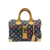 黑彩 原花帆布 村上隆 Speedy 30 手提包【LOUIS VUITTON LV 路易威登】 M92642