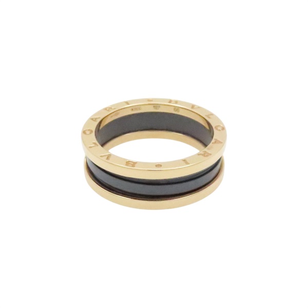 18K玫瑰金 黑色陶瓷 B.zero1 戒指 66【BVLGARI 寶格麗】 347061