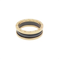 18K玫瑰金 黑色陶瓷 B.zero1 戒指 66【BVLGARI 寶格麗】 347061