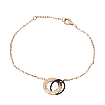 18K玫瑰金 黑色陶瓷 鑽石 Love 手鍊【Cartier 卡地亞】 B6035000