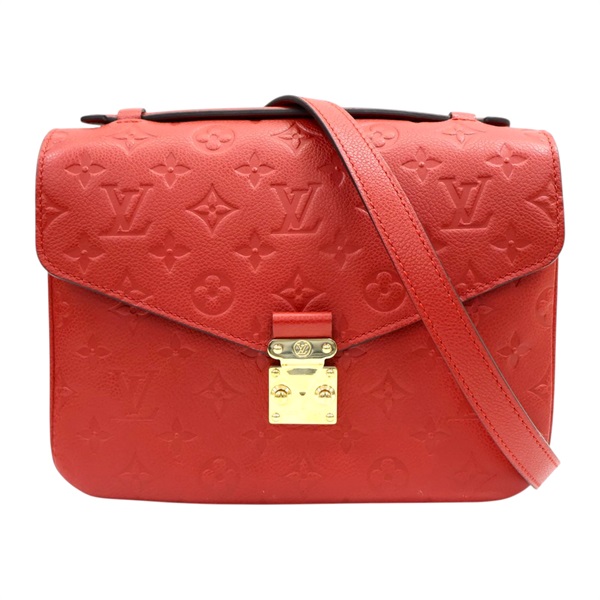 紅色 原花壓紋牛皮 Pochette Metis 兩用包【LOUIS VUITTON LV 路易威登】 M44155